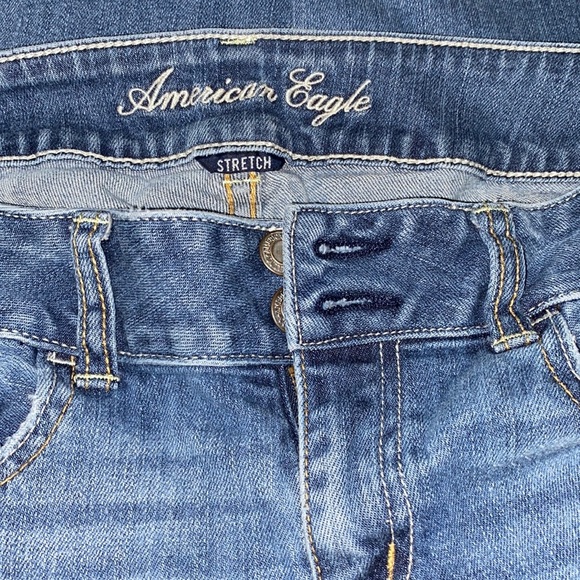 American Eagle Stretch Artist Wide Leg Jeans Size 8 - Picture 5 of 11